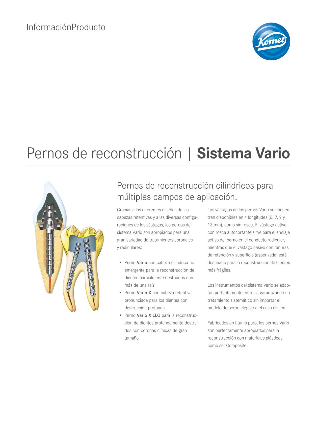 PI | Sistema Vario – Komet Dental, Post Systems