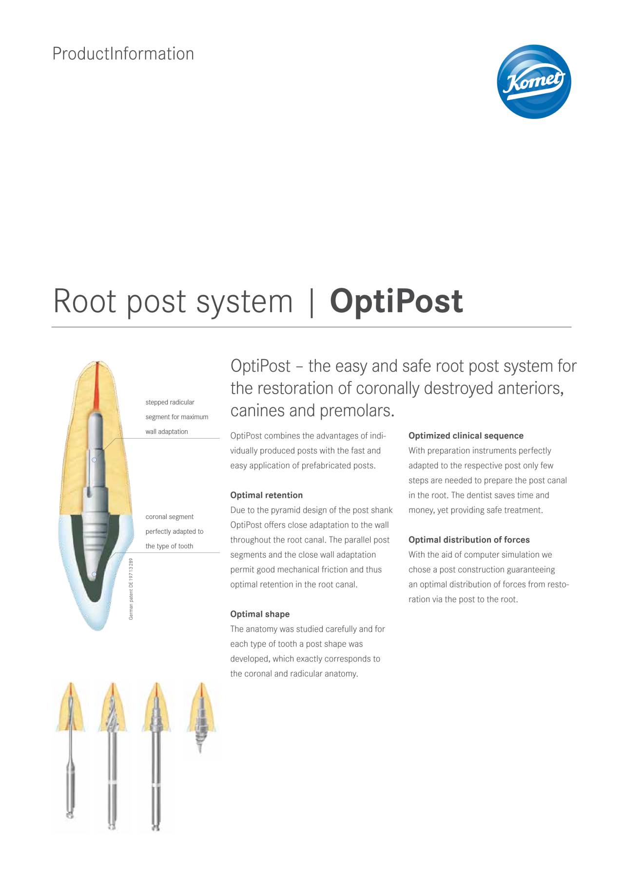 PI | OptiPost – Komet Dental, Post Systems