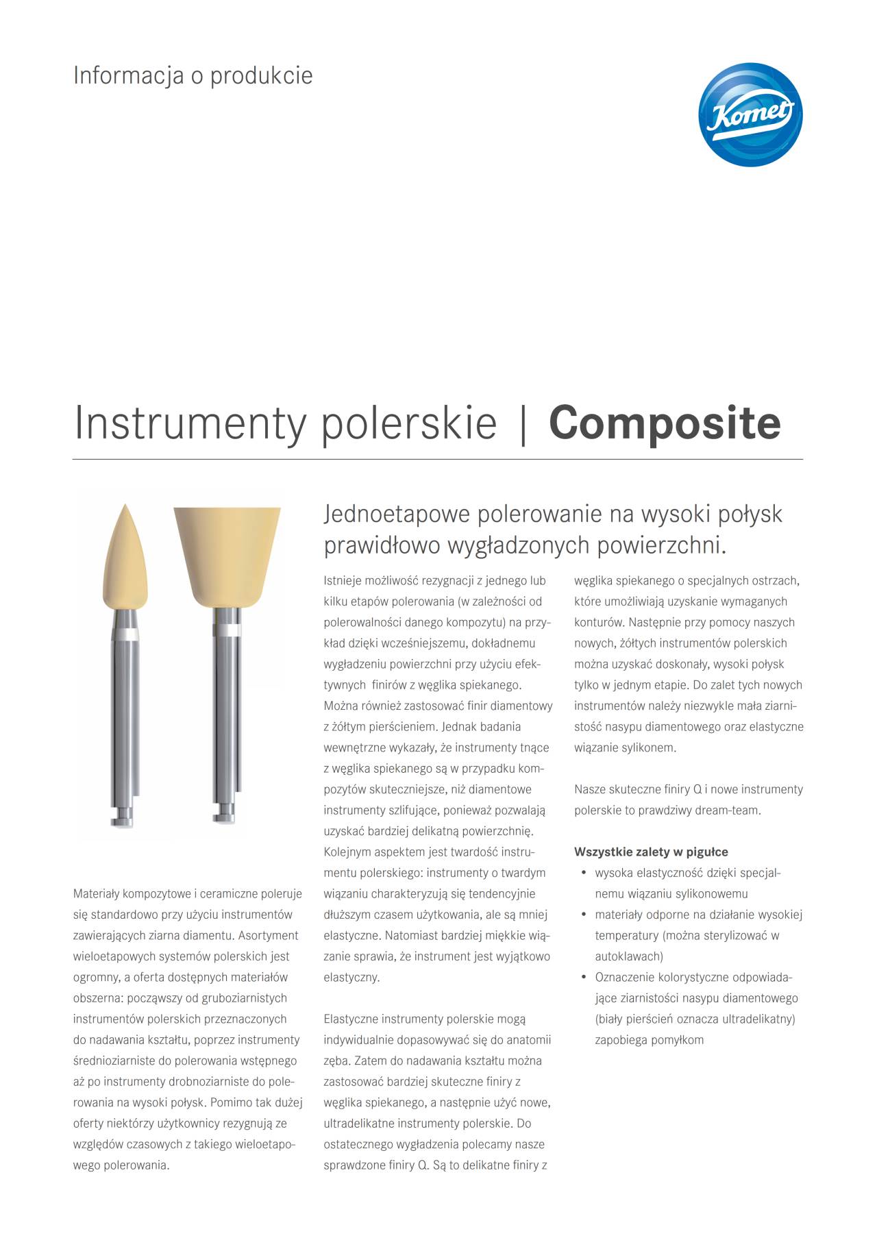 PI | Kompozyty – Komet Dental, Polishing Points & Cups
