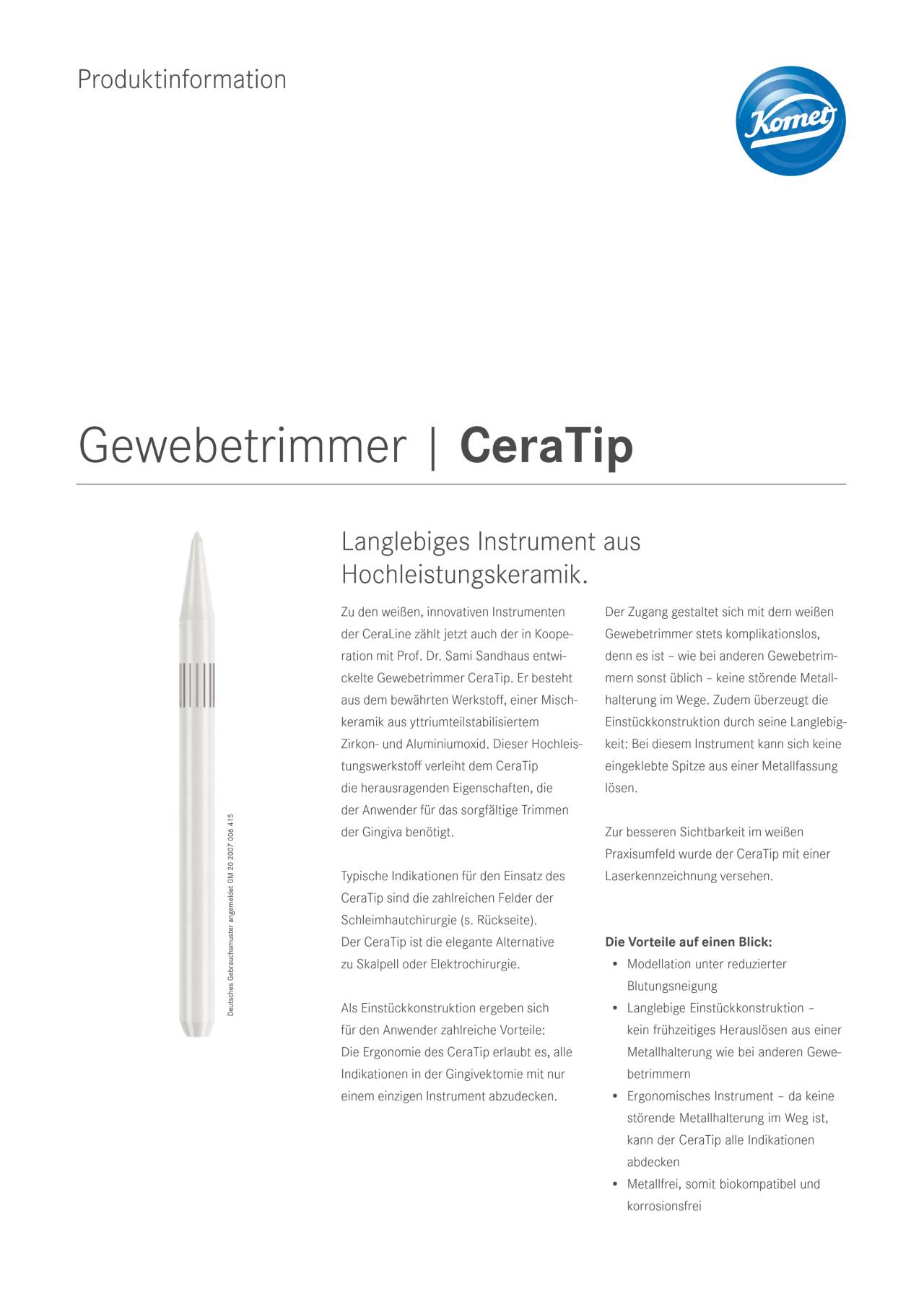 PI | CeraTip – Komet Dental, Laboratory Equipment