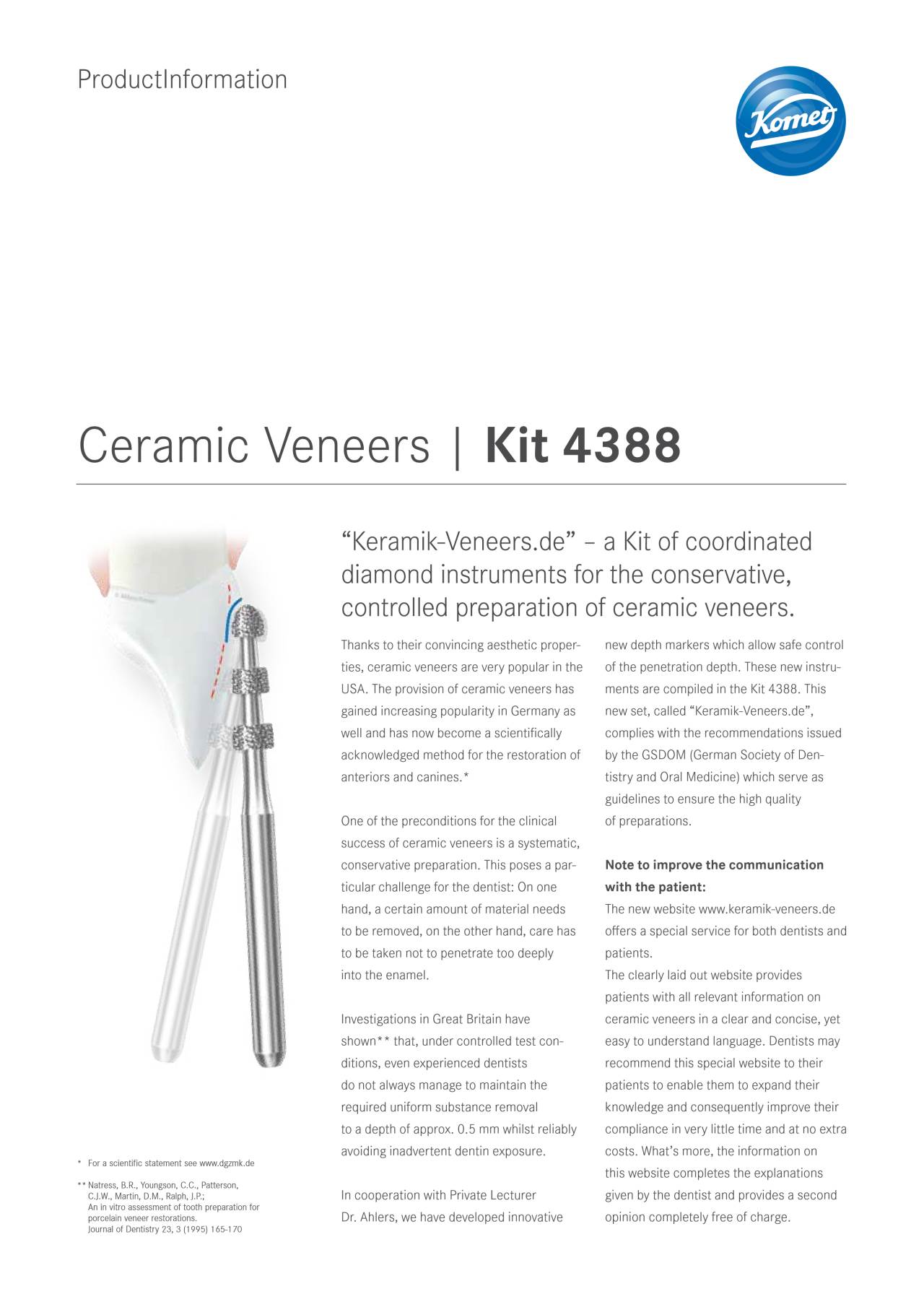 PI | Kit 4388 – Komet Dental, Bur Kits & Sets