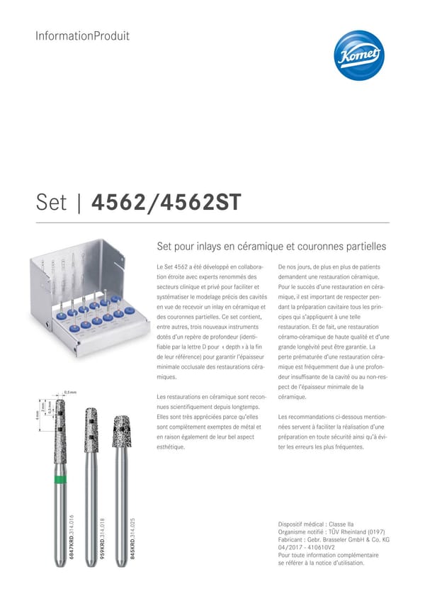 Information Produit | Set 4562 &amp; 4562ST