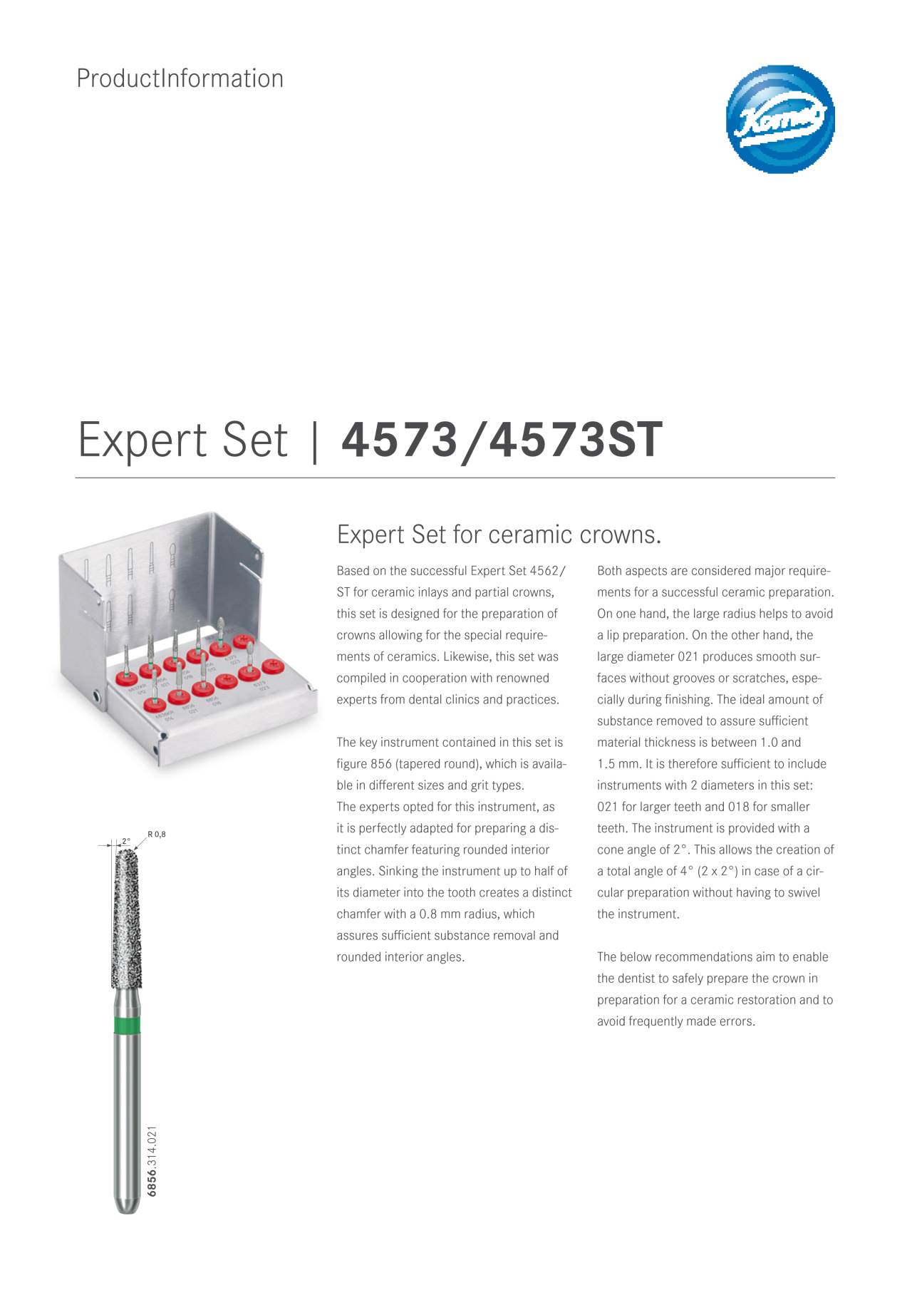 PI | 4573/4573ST – Komet Dental, Bur Kits & Sets
