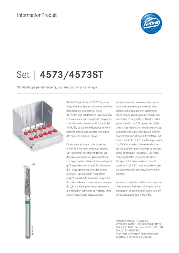 Information Produit | Set 4573 &amp; 4573ST
