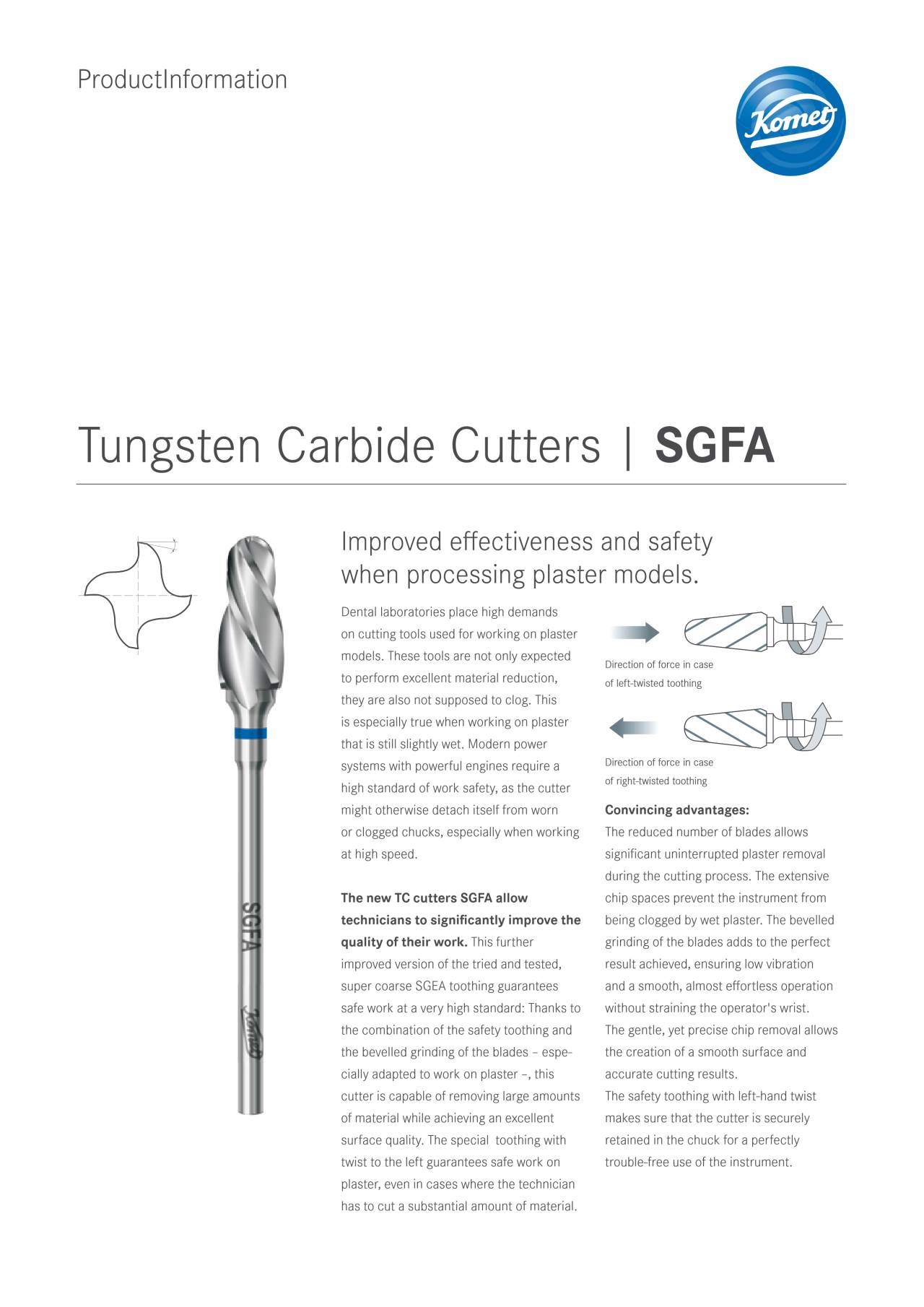 PI | Tungsten Carbide Cutters SGFA – Komet Dental, Lab Rotary Instruments