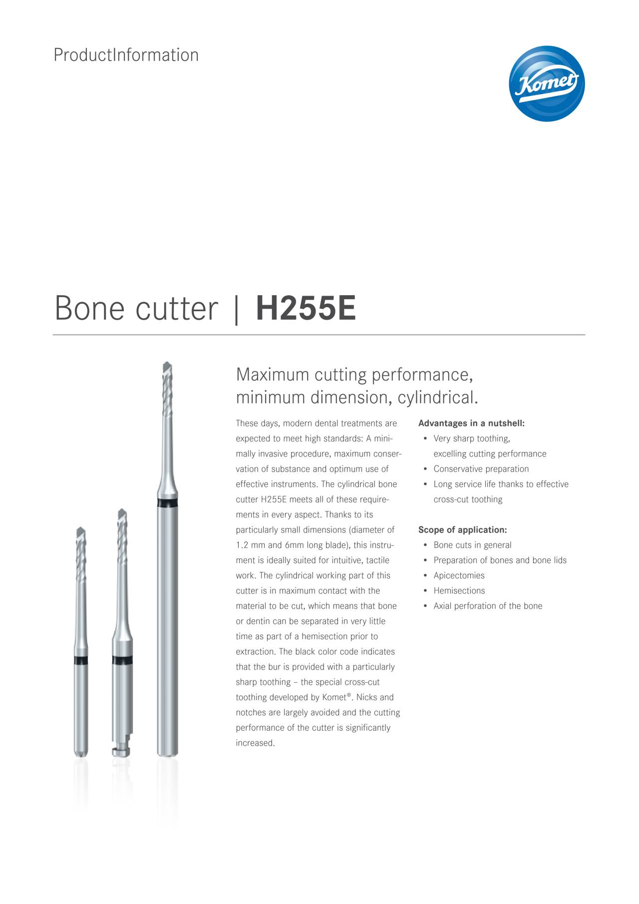 PI | H255E – Komet Dental, Bone Rongeurs & Chisels