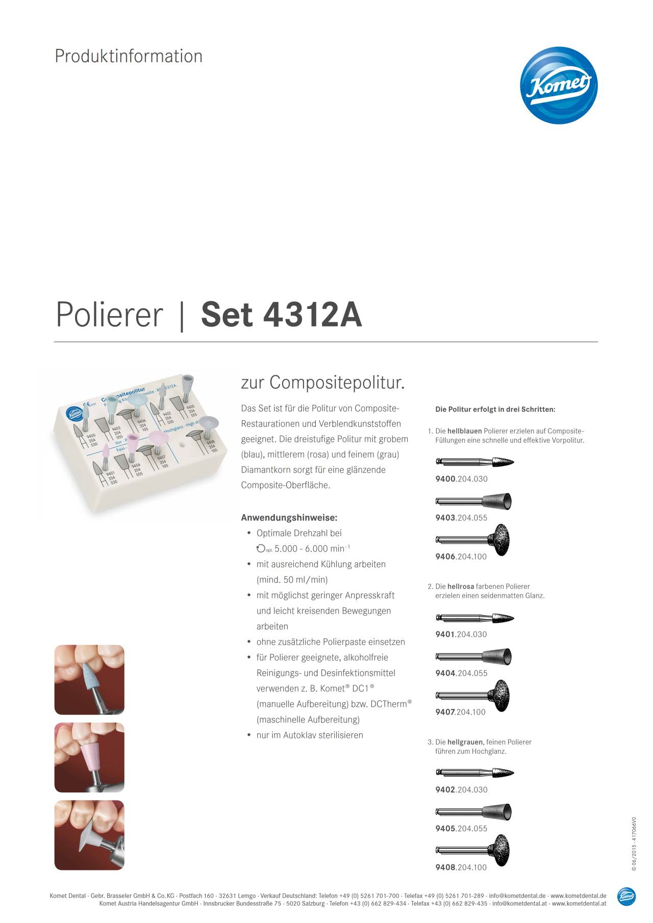 PI | Set 4312A – Komet Dental, Finishing Kits