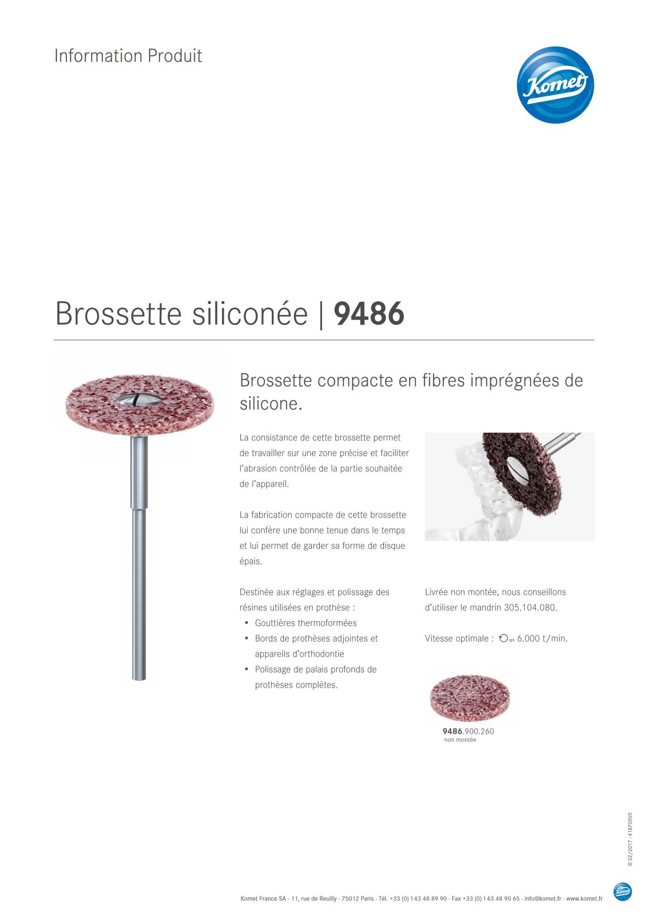 Information Produit | Brossette siliconée 9486