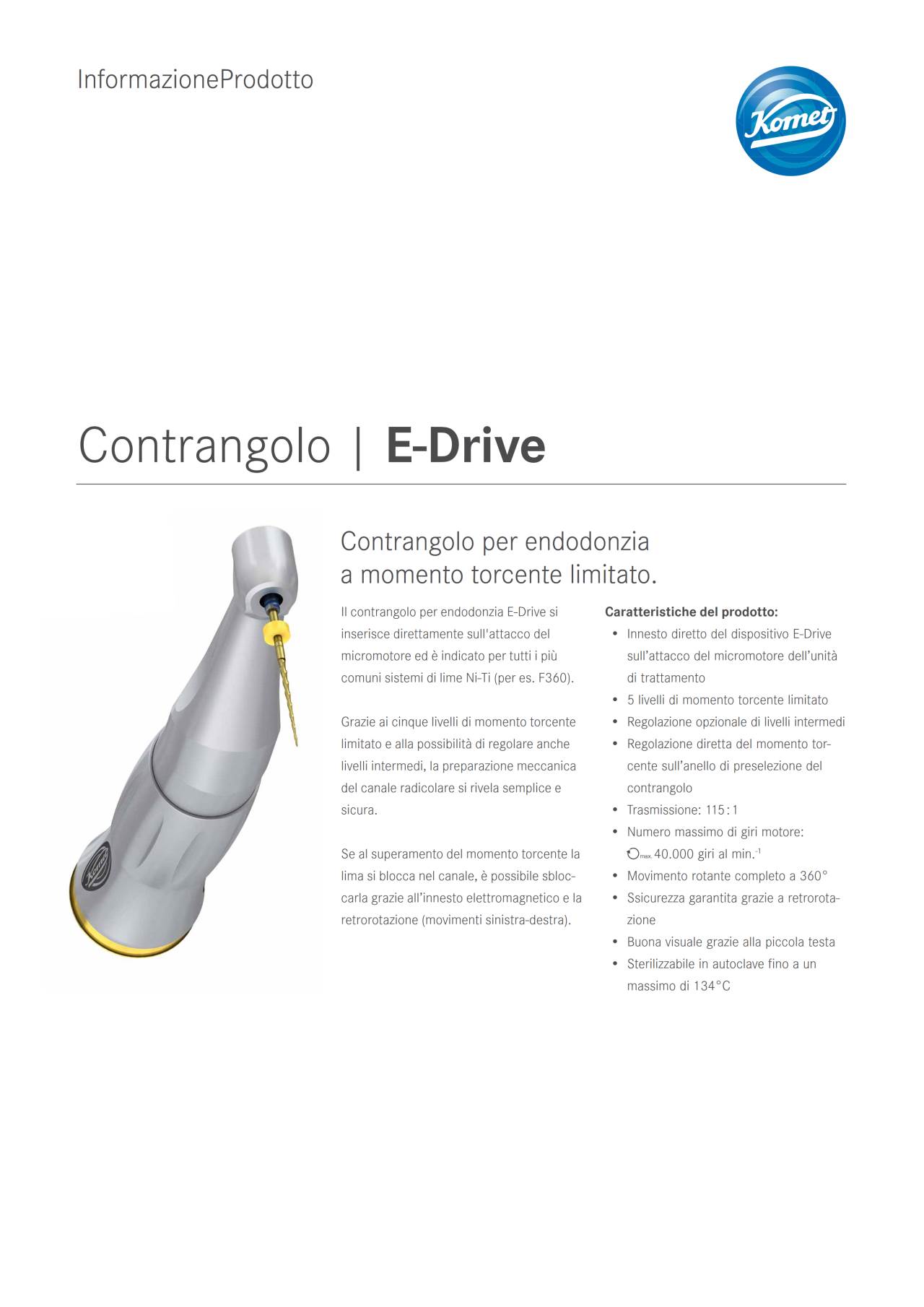 Informazione prodotti | E-Drive