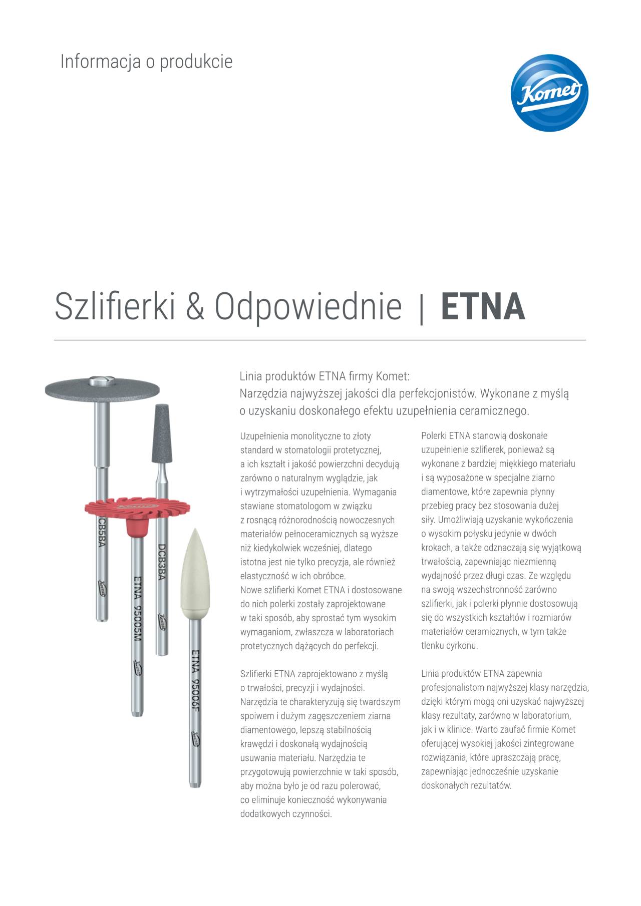 PI PL | ETNA – Komet Dental, Lab Rotary Instruments