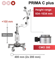 PRIMA C plus. 45° head & short column (36 cm) – Labomed Europe b.v., Loupes & Headlamps