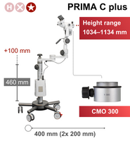 PRIMA C plus. 45° head & long column (46 cm) – Labomed Europe b.v., Loupes & Headlamps