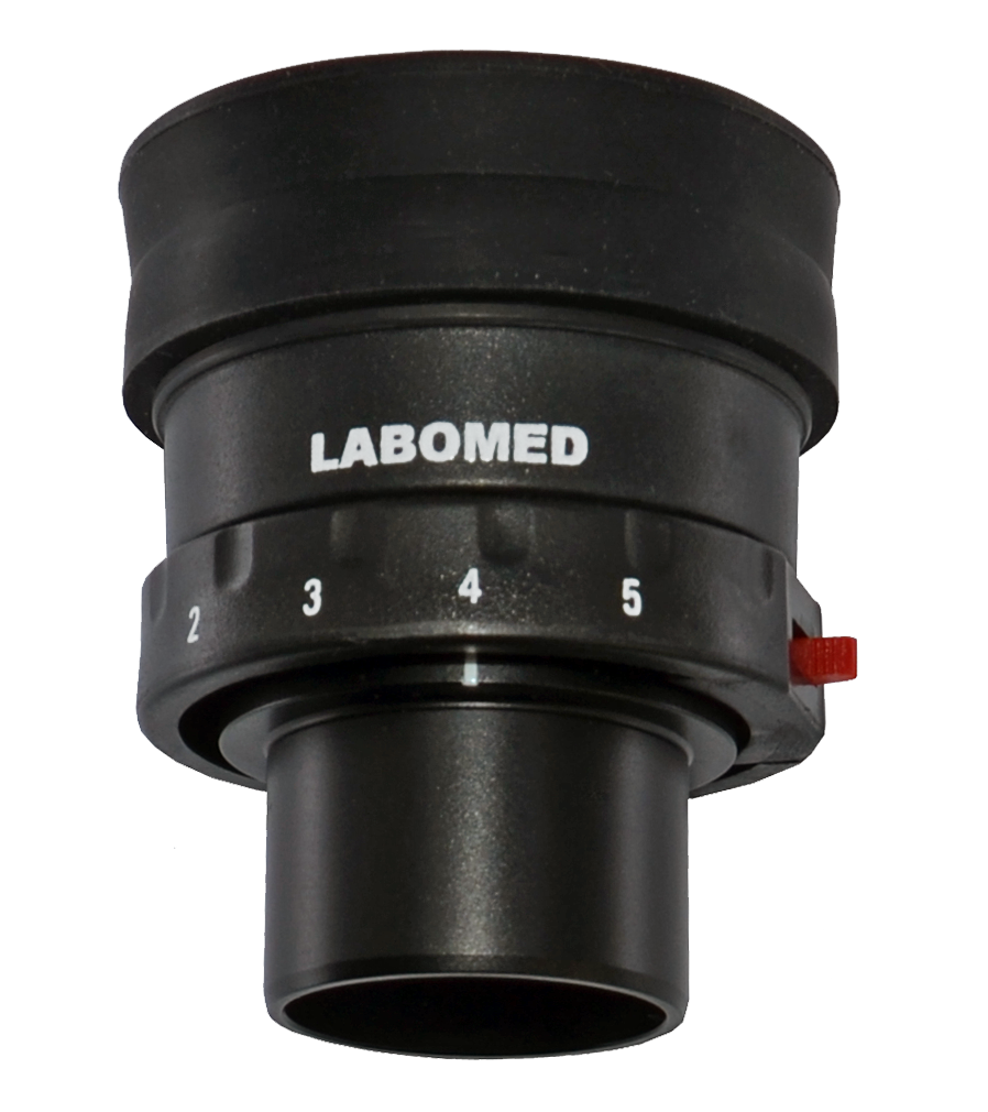 WF10X/18 mm with foldable eyeguards, lockable diopter – Labomed Europe b.v., Loupes & Headlamps
