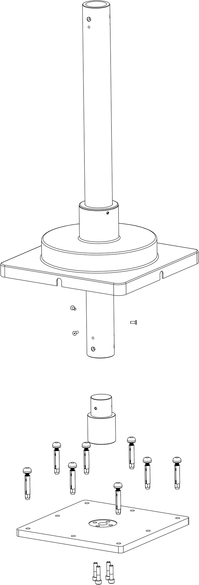 Floor mount system for Magna
