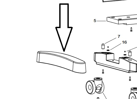 Cover, left or right, H-base with magnet