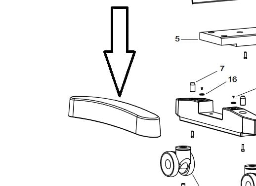 Cover, left or right, H-base with magnet – Labomed Europe b.v., Other Furnishings