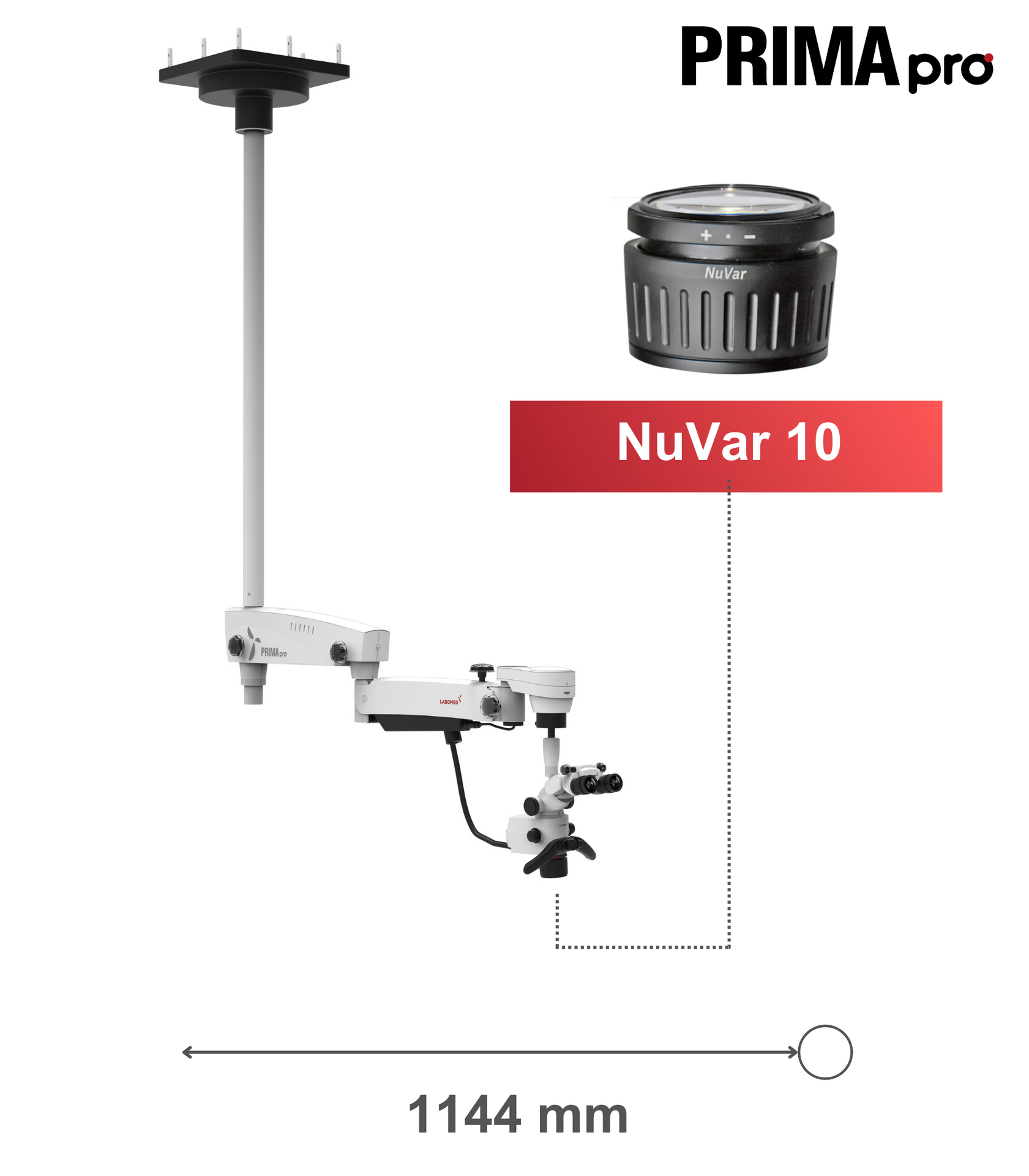 PRIMA pro, ceiling mount, NuVar 10