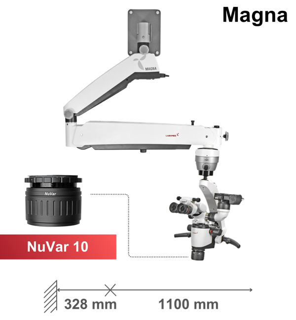 Magna DNT microscoop met wandmontage, NuVar 10