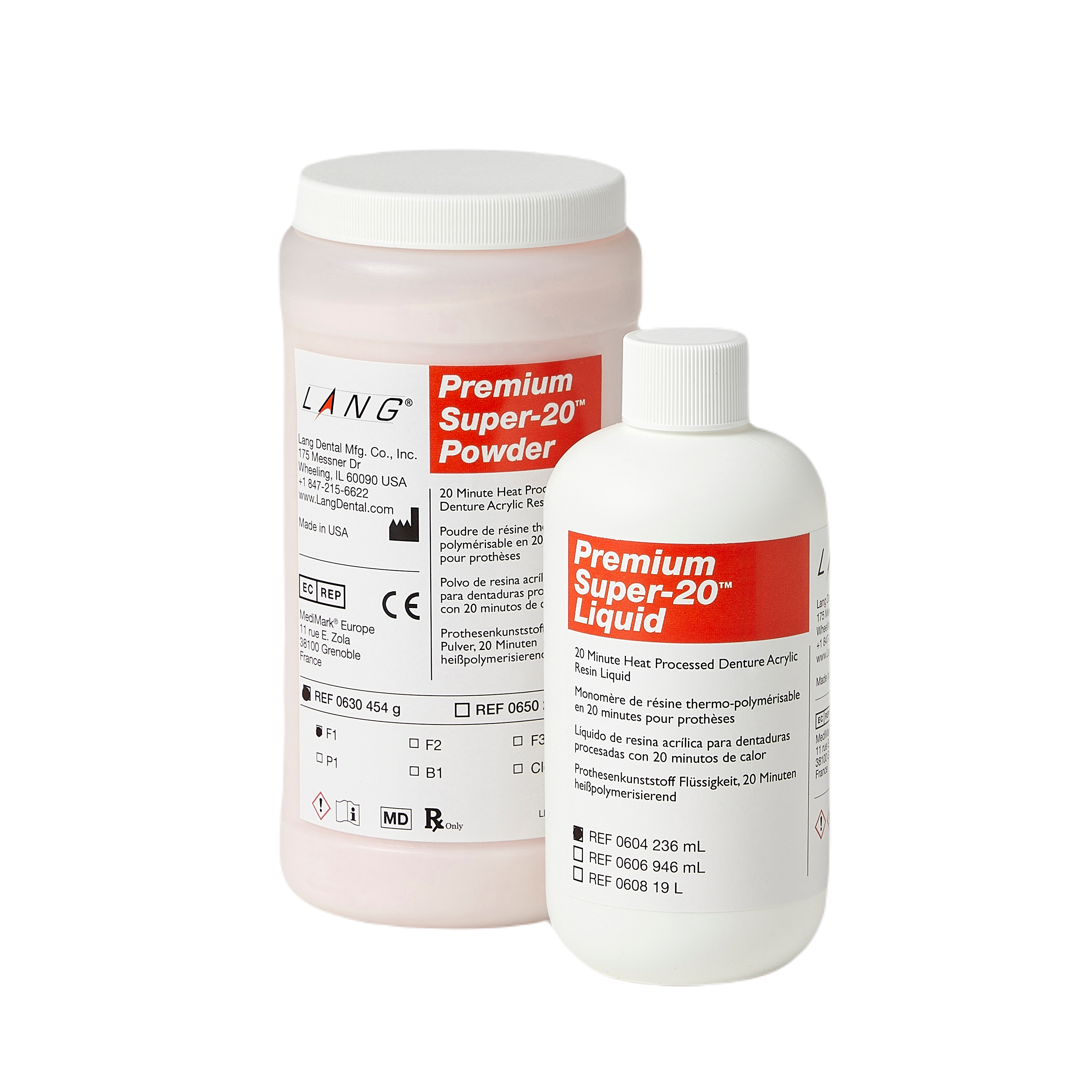 Premium Super-20 – Lang Dental Mfg. Co., Inc., Acrylkunststoffe