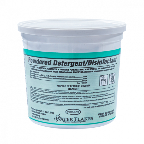 Water Flakes Powdered Detergent / Disinfectant – L&R Manufacturing Company, Surface Disinfectants & Cleaners
