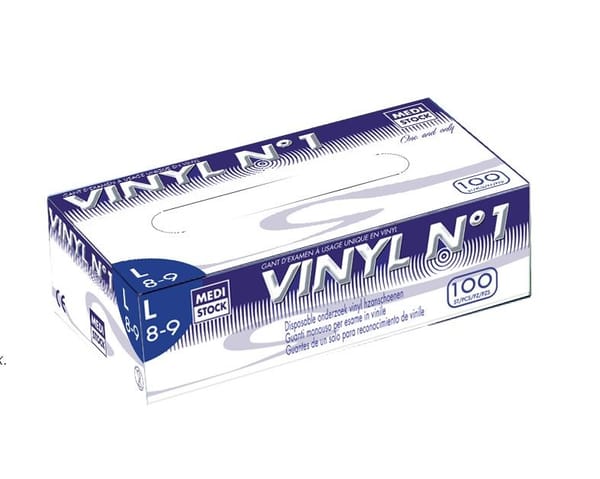 Vinyl glove lightly powdered