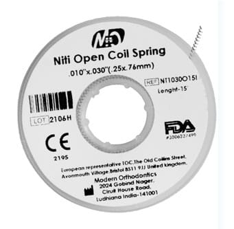 Niti Springs – Modern Orthodontics, Wires and Archwires
