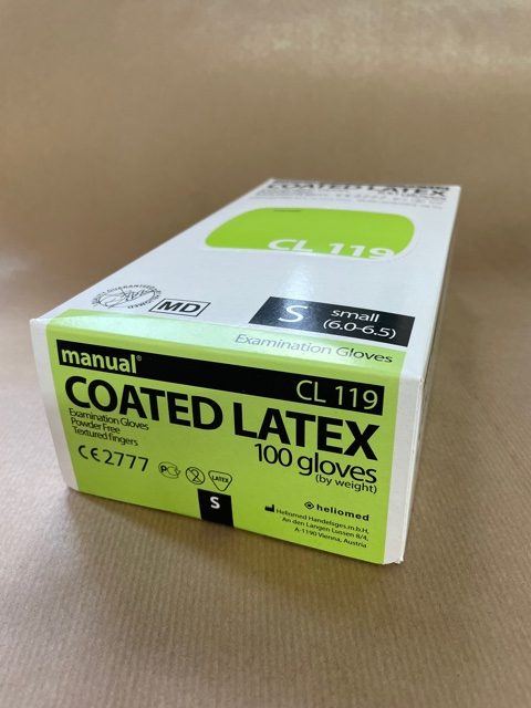 manual CL119, COATED LATEX Handschuh, 100 Stk. pro Packung