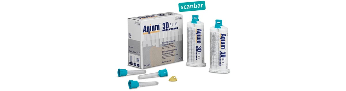 Aqium® 3D BITE scanbares Bissregistriermaterial – Müller-Omicron, Matériaux d'enregistrement de l'occlusion