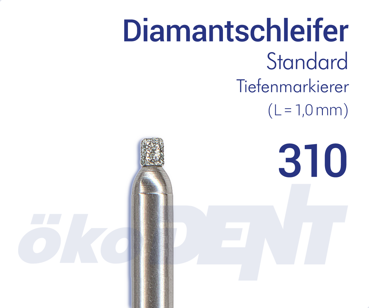 Standard-Diamant 310 - Tiefenmarkierer 1,0mm – ökoDENT, Diamond Burs