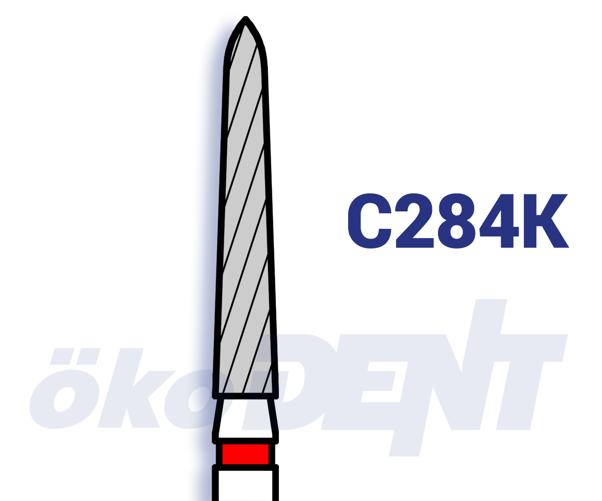 Hartmetall-Finierer C284K Torpedo konisch, 10 mm 12 Schneiden