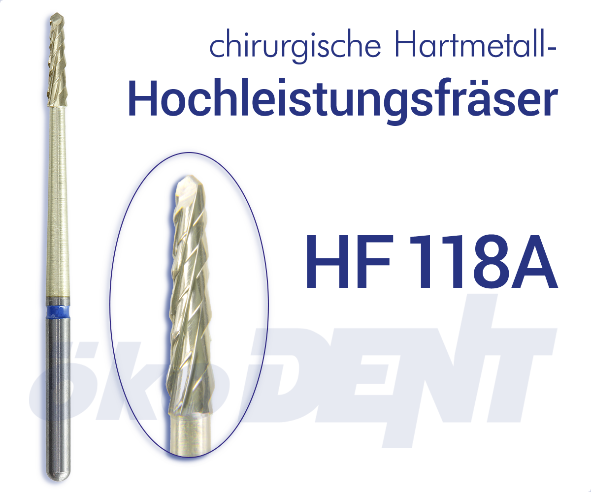 chir. HM-Hochleistungsfräser HF118 A