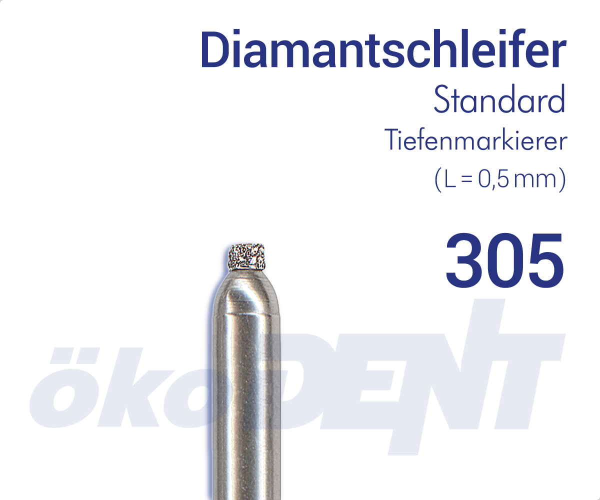 Standard-Diamant 305 - Tiefenmarkierer 0,5mm – ökoDENT, Diamond Burs