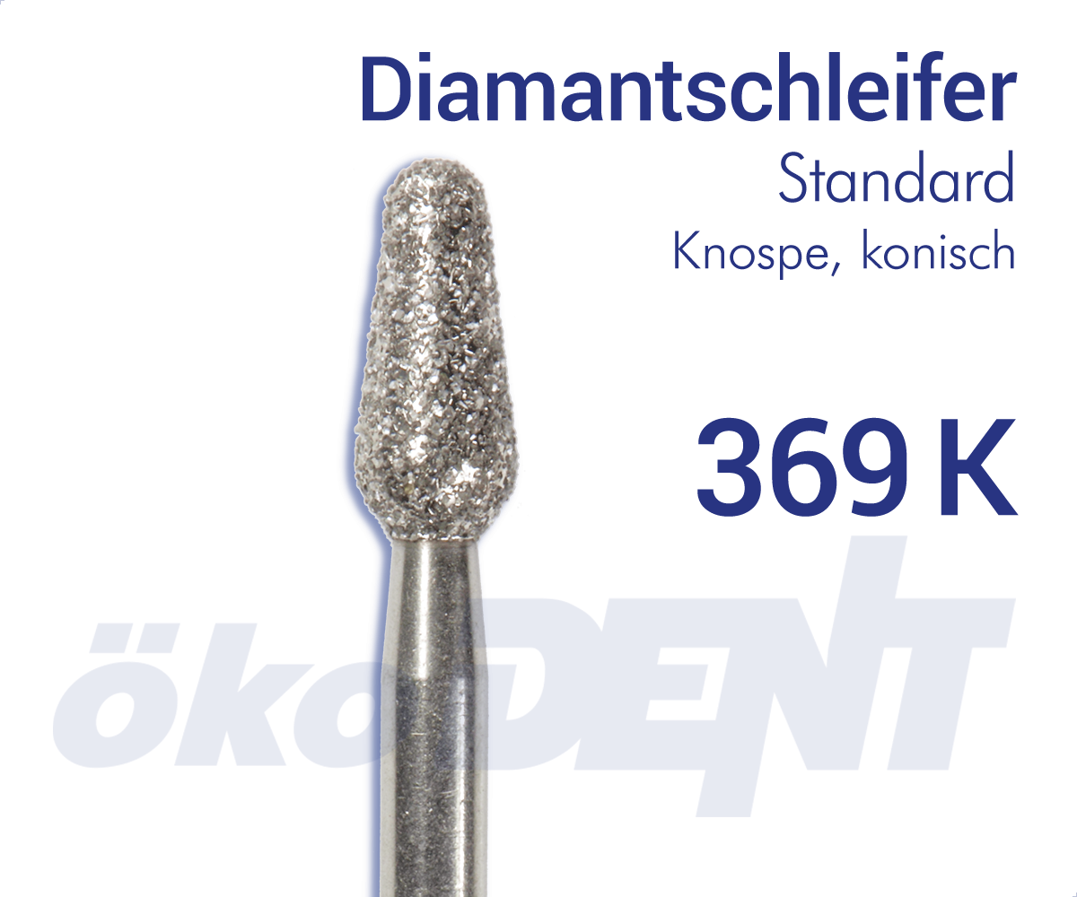 Standard-Diamant 369K - Knospe, konisch – ökoDENT, Diamond Burs