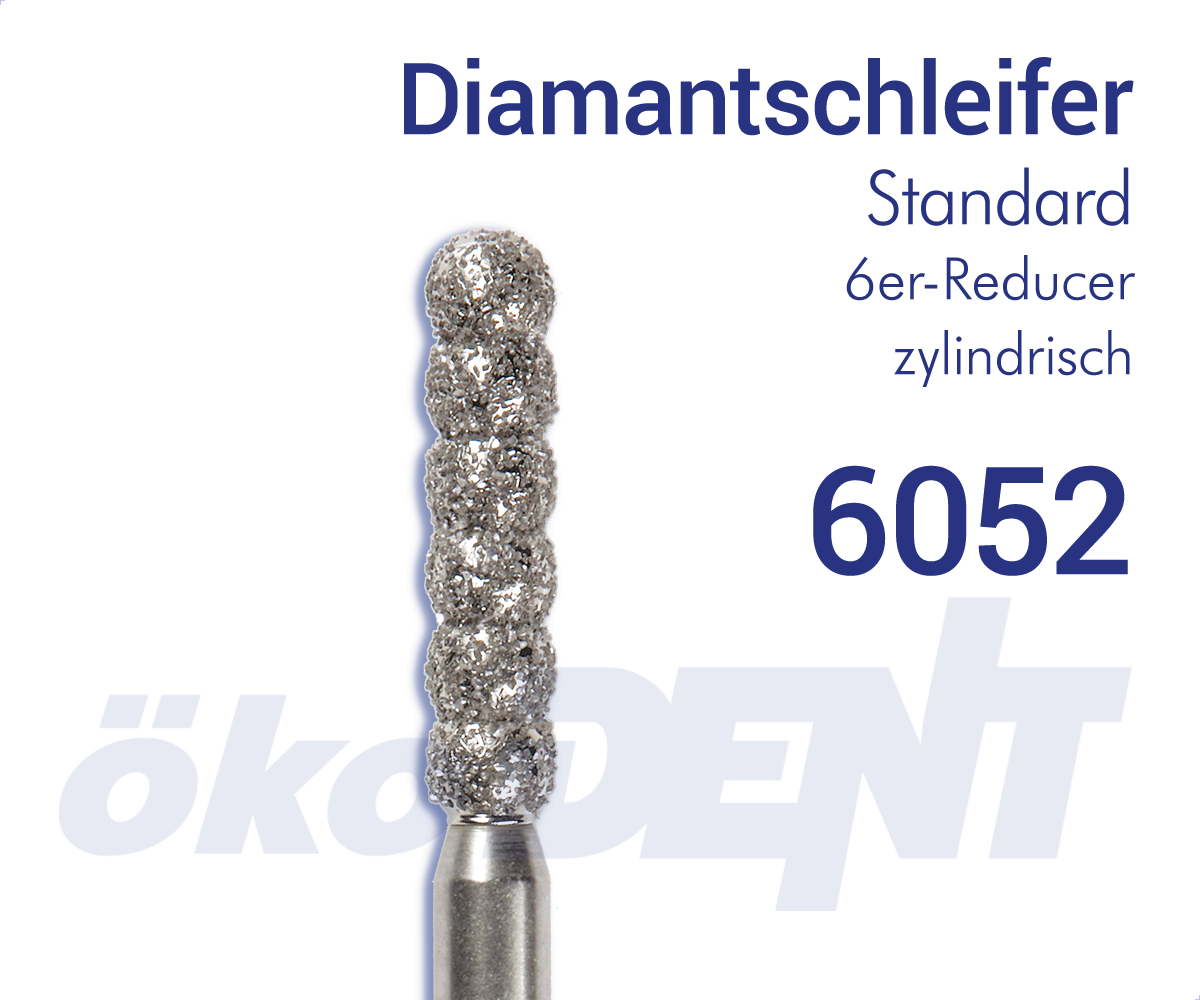Standard-Diamant 6052 - Reducer, zylindrisch, 6-er – ökoDENT, Diamond Burs