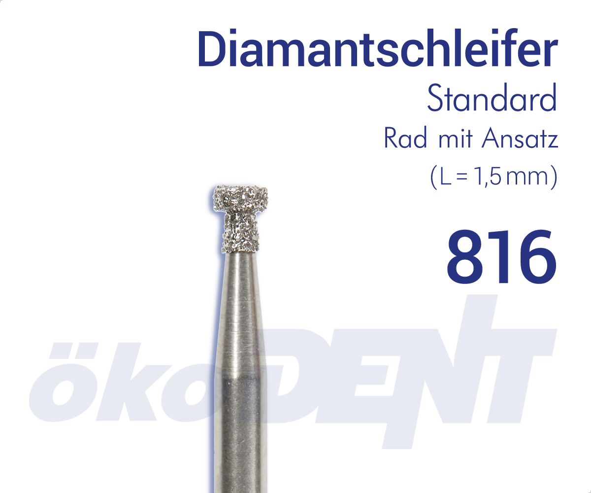 Standard-Diamant 816 - Rad, mit Ansatz – ökoDENT, Lab Rotary Instruments