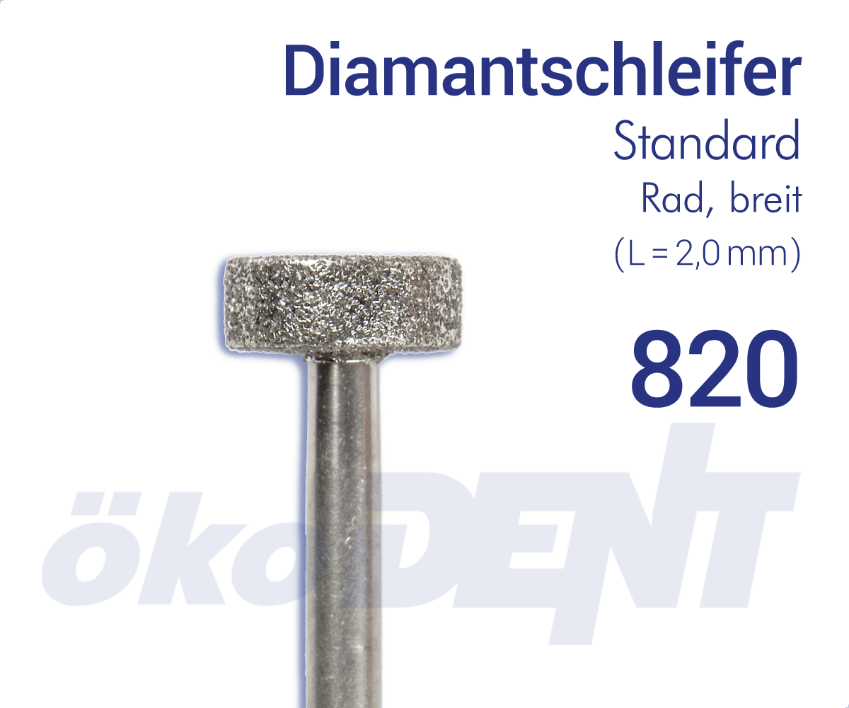Standard-Diamant 820 - Rad, breit – ökoDENT, Diamond Burs