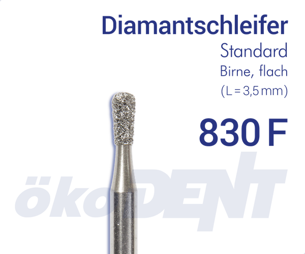 Standard-Diamant 830F - Birne, flach