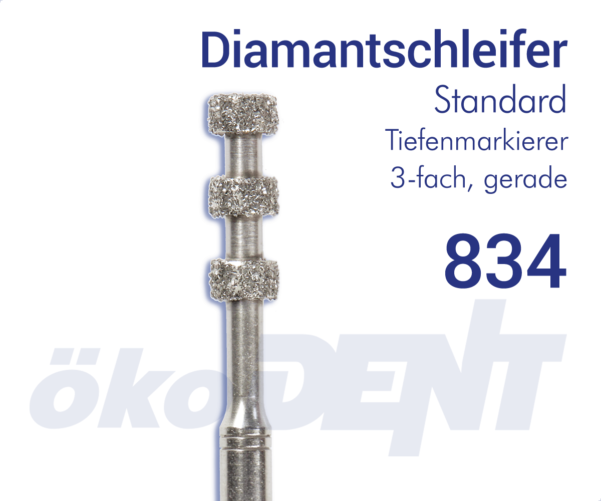 Standard-Diamant 834 - Rillenschleifer, gerade, 2-fach - Tiefenmarkierer
