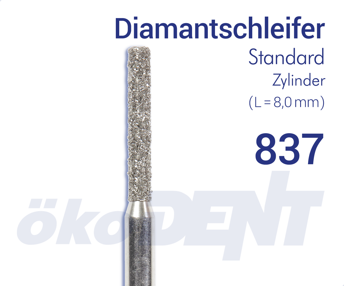 Standard-Diamant 837 - Zylinder – ökoDENT, Diamond Burs