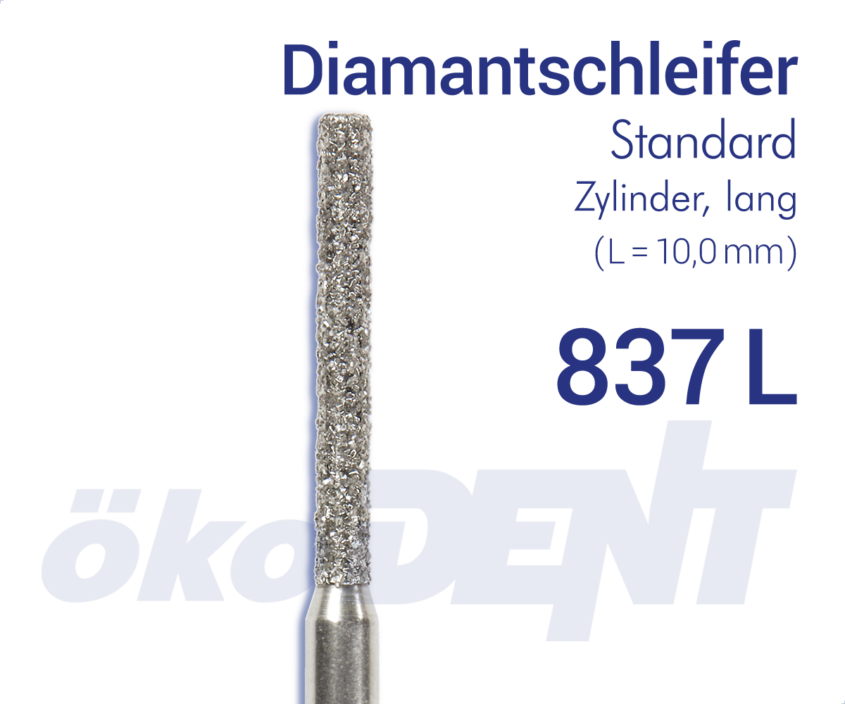Standard-Diamant 837L - Zylinder, lang – ökoDENT, Diamond Burs