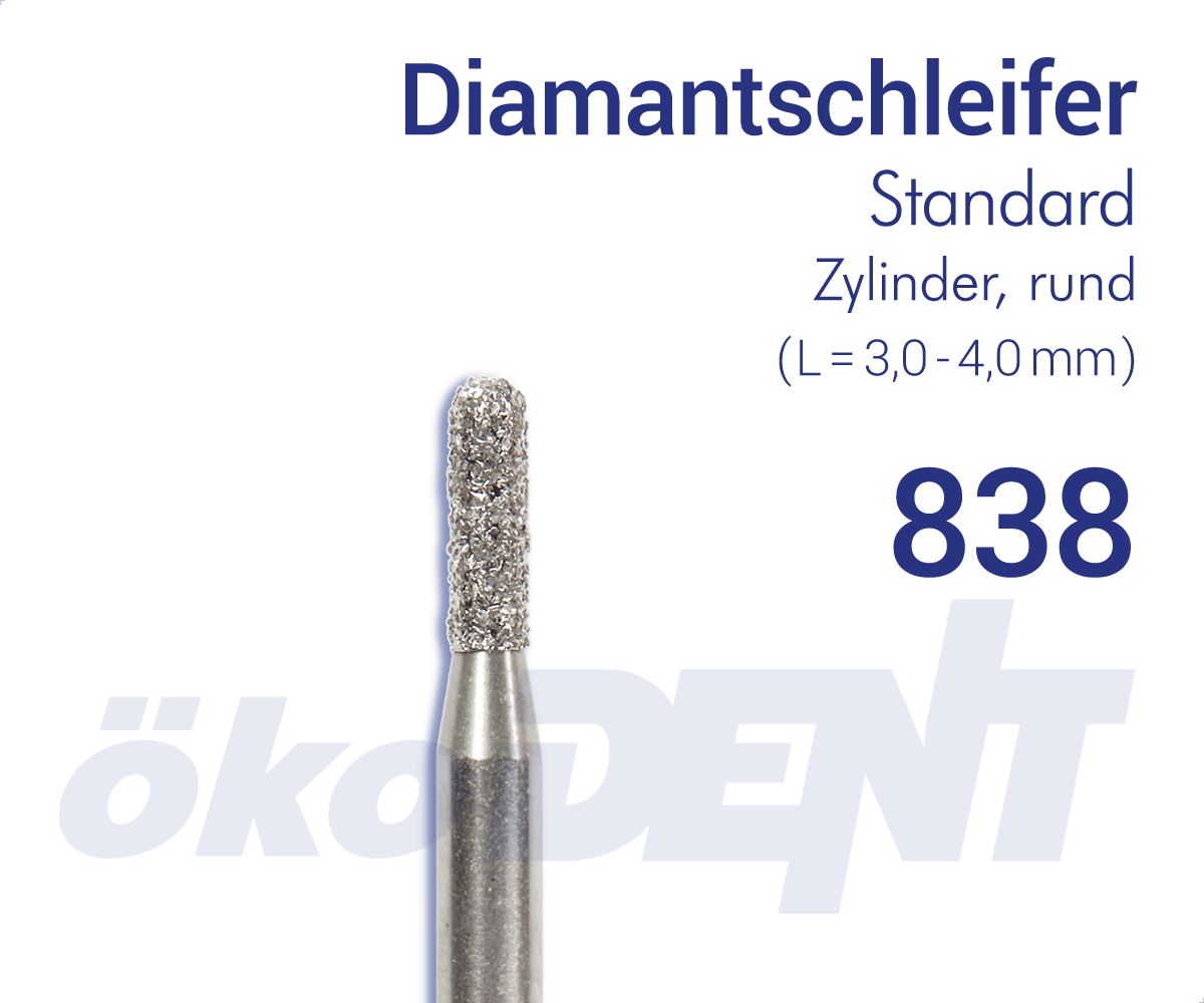 Standard-Diamant 838 - Zylinder, rund