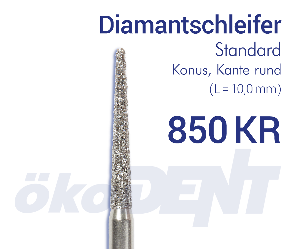 Diamantschleifer Konus abgerundet KR / Diamond Bur Cone Round End KR