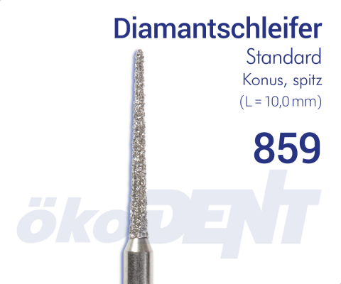 Standard-Diamant 859 - Konus, spitz – ökoDENT, Diamond Burs