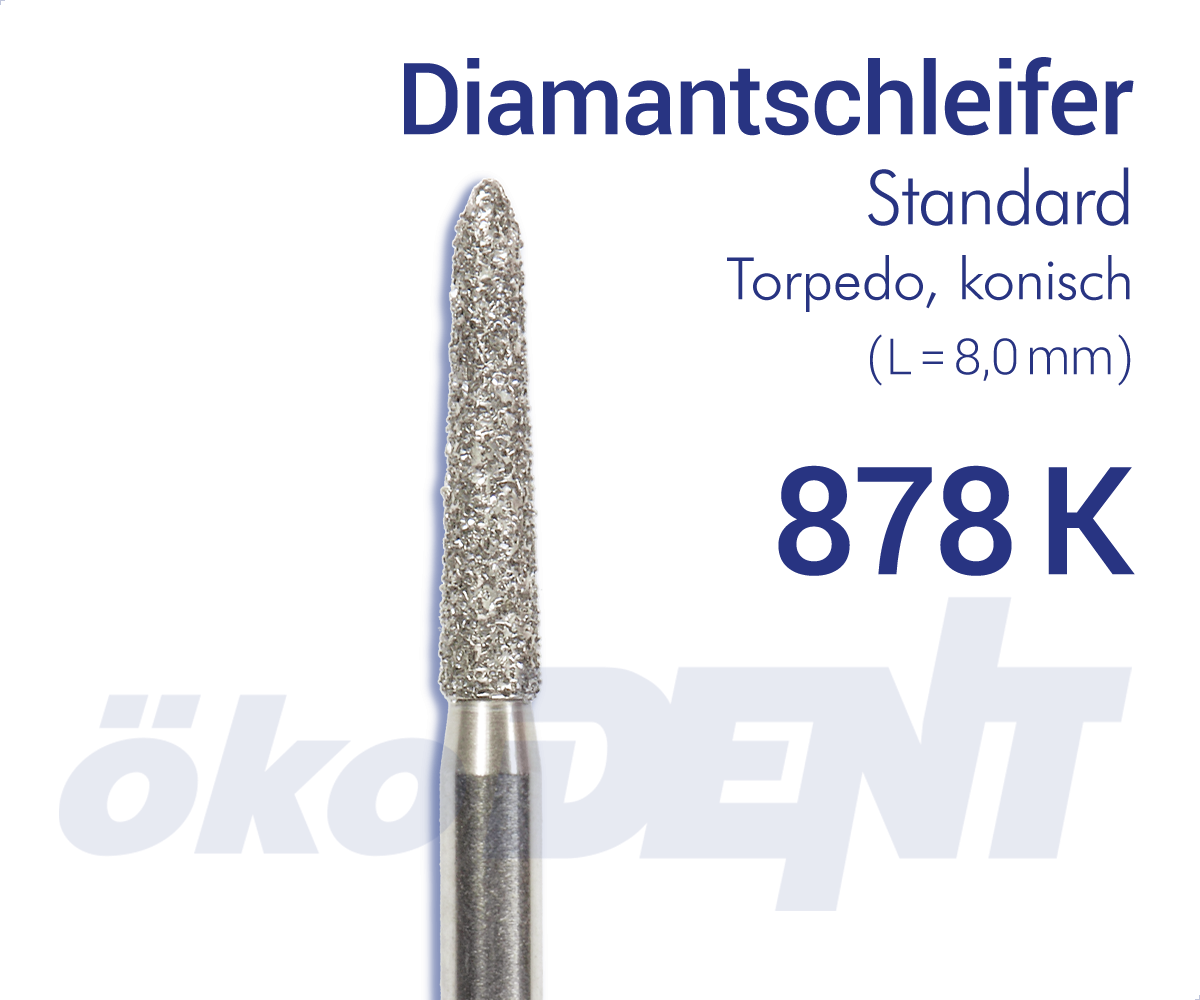 Standard-Diamant 878K - Torpedo, konisch – ökoDENT, Lab Rotary Instruments