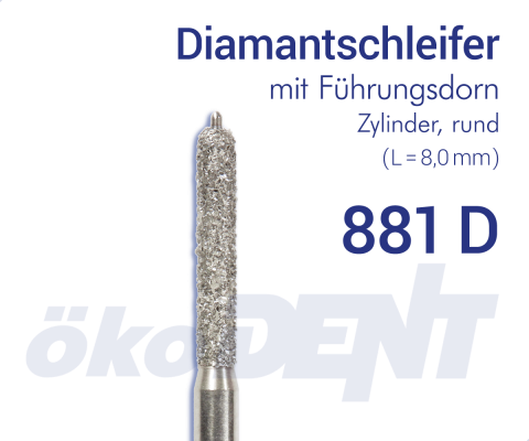 Diamond Instrument 881D - Chamfer Preparation with Guide Mandrel