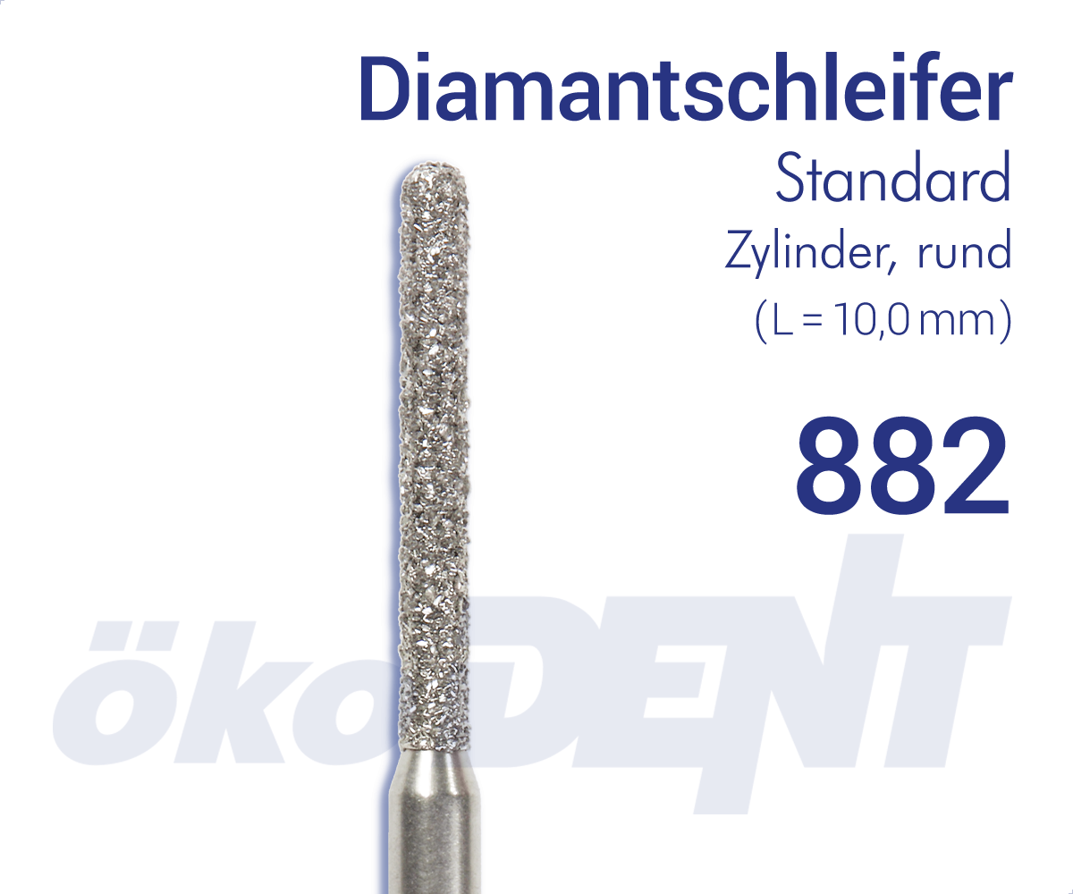 Standard-Diamant 882 - Zylinder, rund – ökoDENT, Lab Rotary Instruments