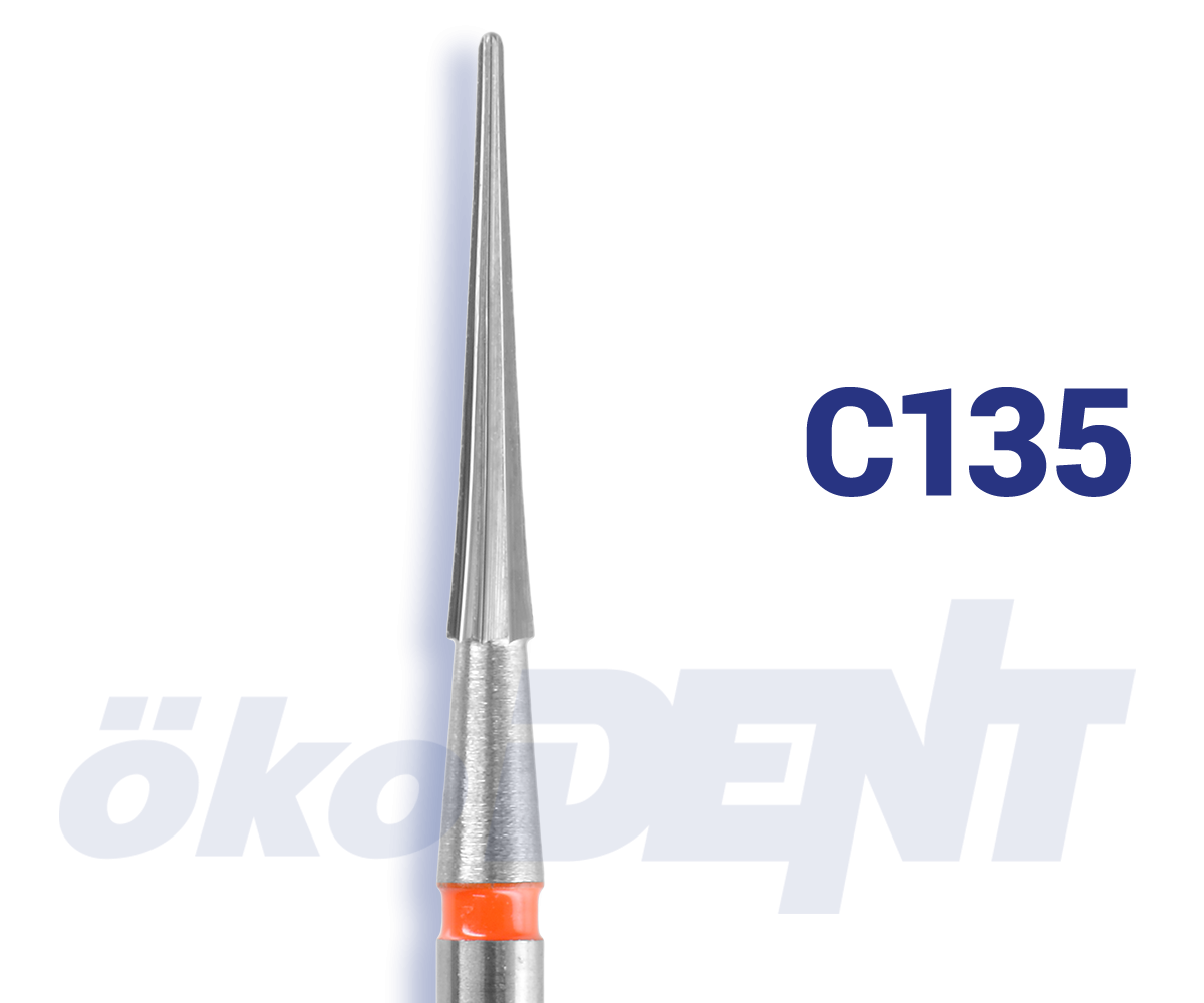 Hartmetall-Finierer C135 Konus, 9 mm 8 Schneiden Sicherheitsspitze