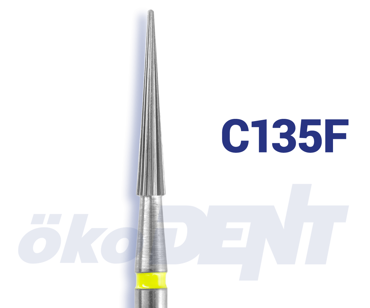 Hartmetall-Finierer C135 F Konus, 9 mm 16 Schneiden Sicherheitsspitze