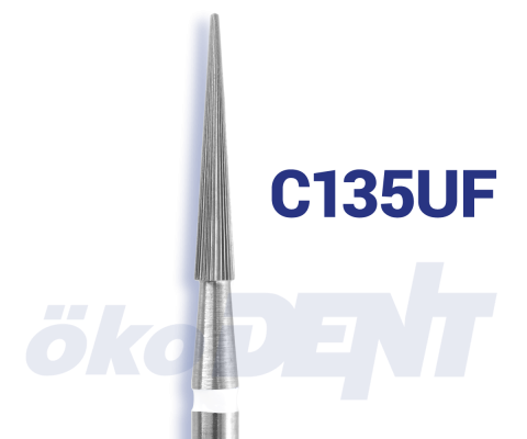 Hartmetall-Finierer C135 UF Konus, 9 mm 30 Schneiden Sicherheitsspitze