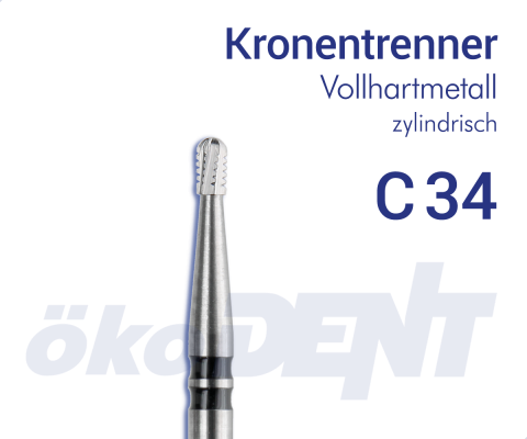Hartmetall-Kronentrenner C34 - Zylinder, rund